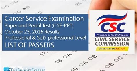 civil service exam 2016|CSC names Top 10 Passers for October 23, 2016 Civil Service .